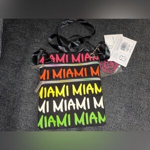 NWT robin ruth Colorful Miami Print Crossbody Bag, purse, Miami, rainbow